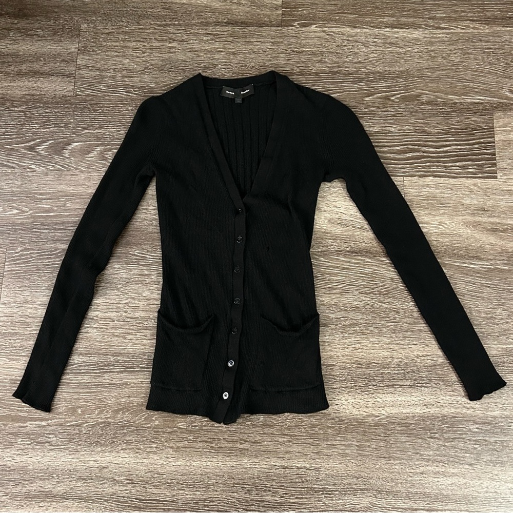 Proenza Schouler Black 100% Wool Cardigan Small